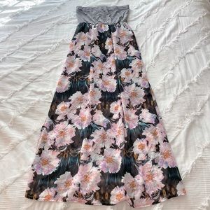 Xhilaration Sheer Floral Maxi Dress Size Medium